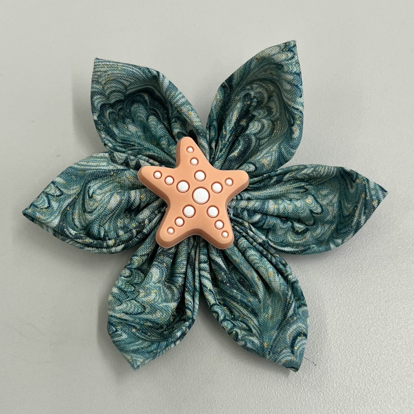 Starfish - Green Paisley 4" Floral Hair Bow