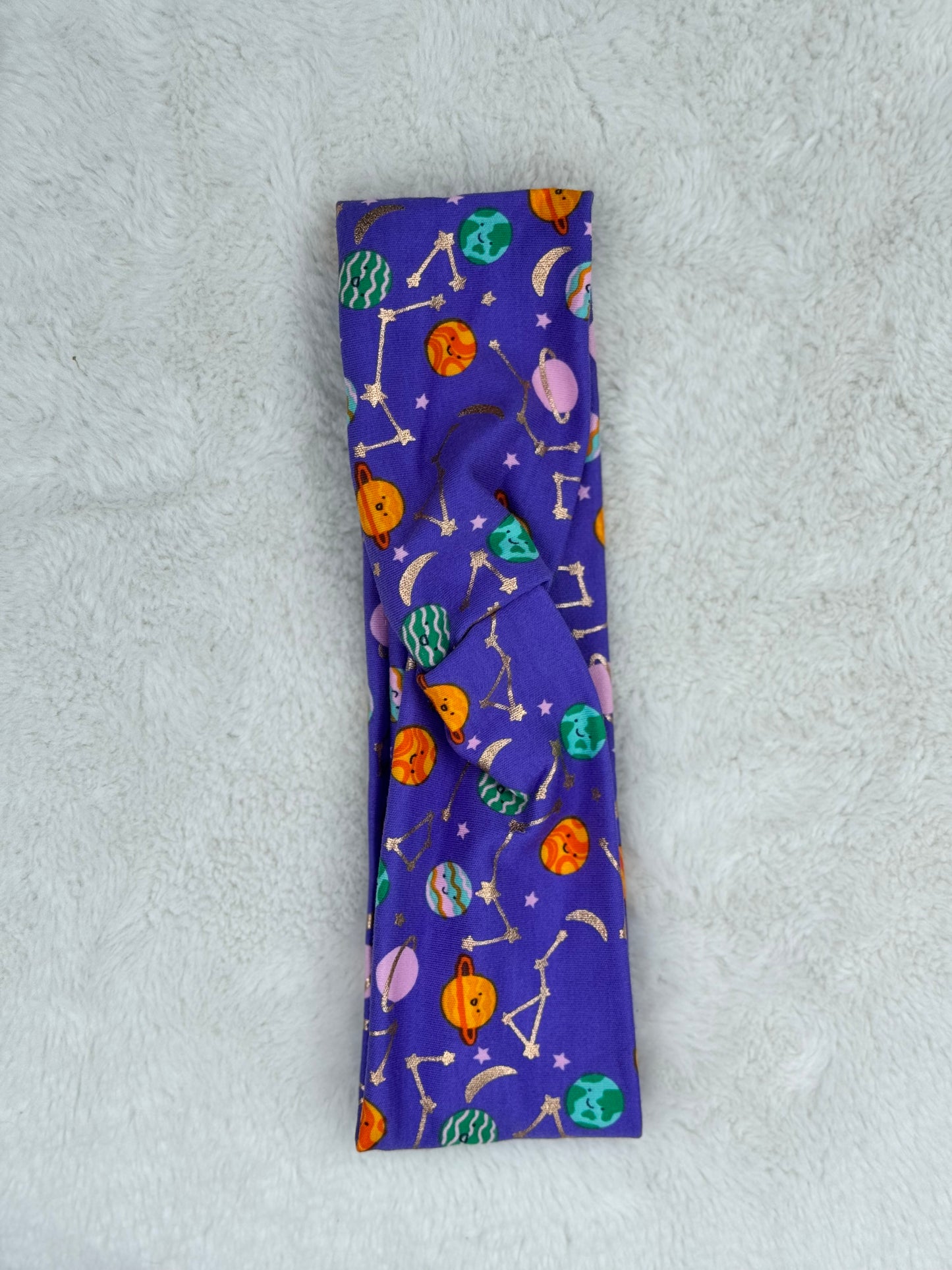 Purple planets headband