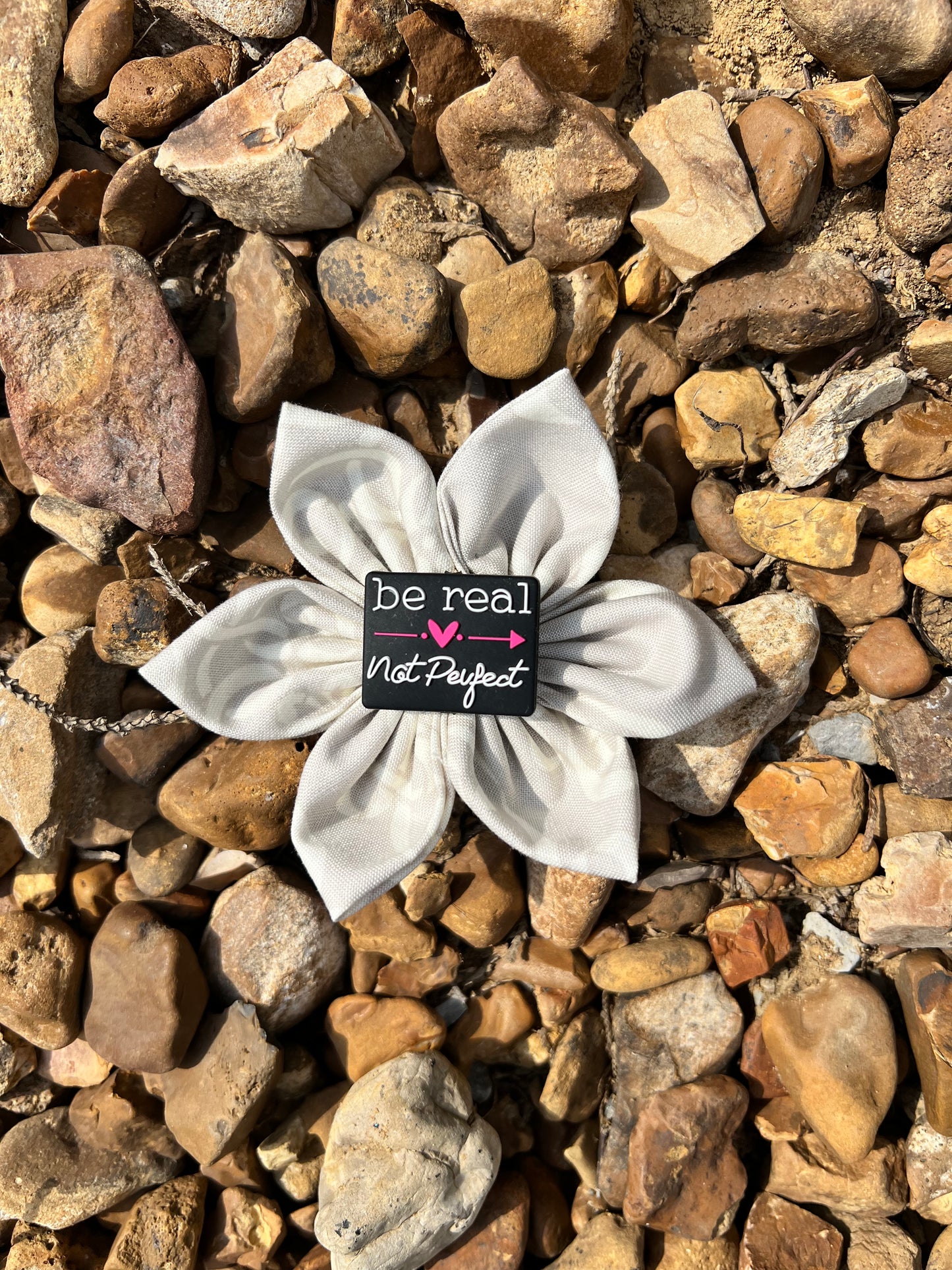 “Be real not perfect” 4” Hair bow