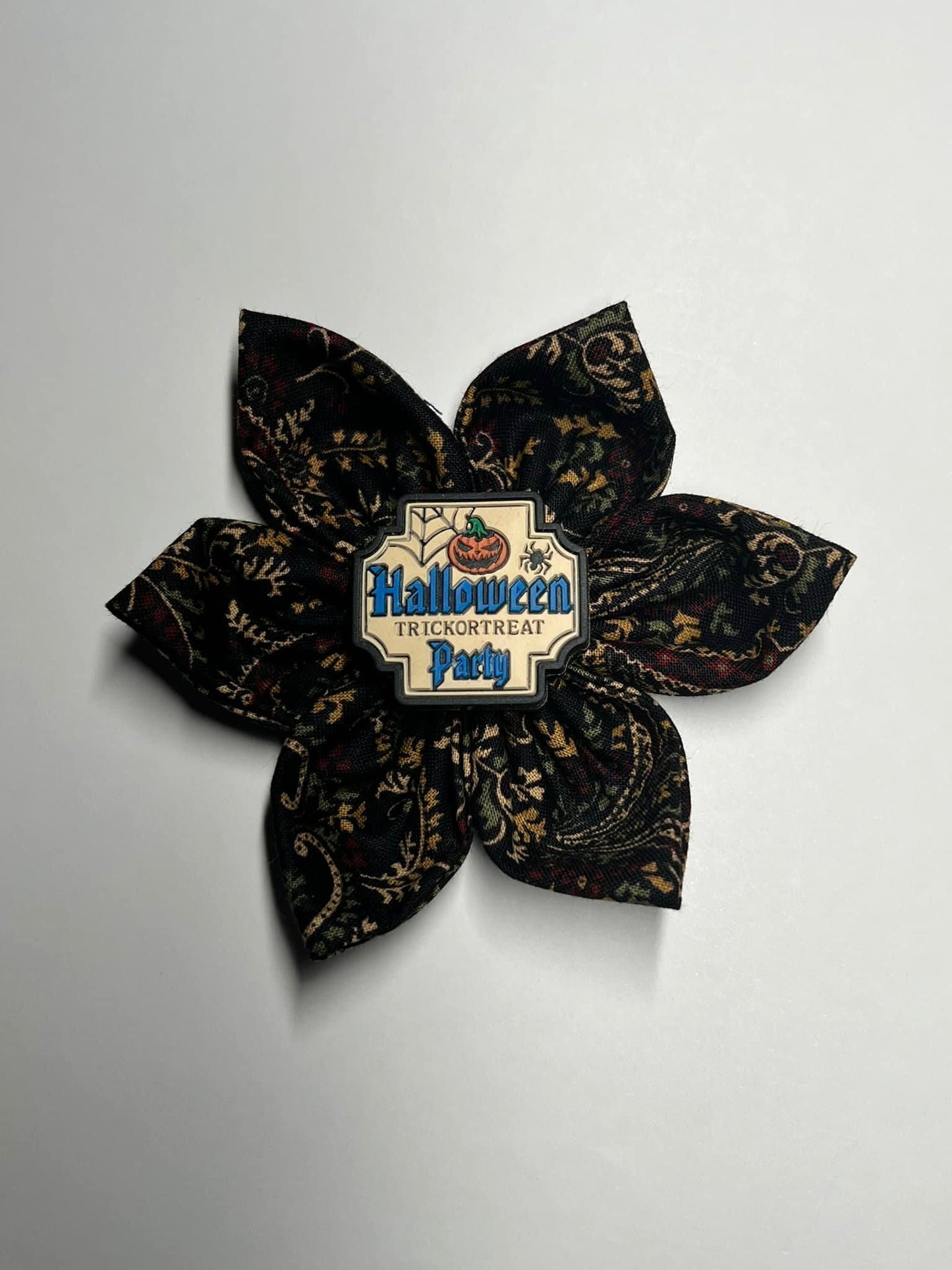 Halloween 4" Floral Hair Bow